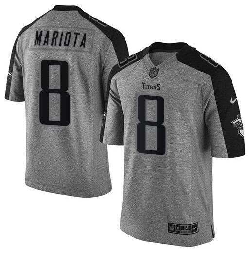 Men's Tennessee Titans Customized Gray Stitched Football Jersey